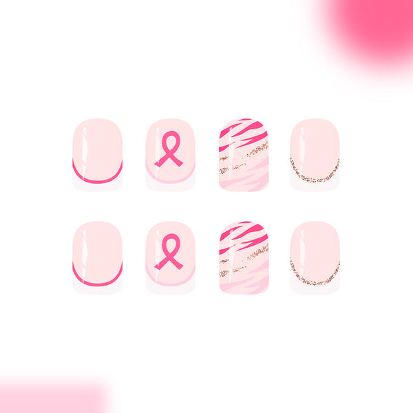 12 Sizes-24 Pcs Press On Nails C1201