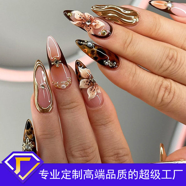 12 Sizes-24 Pcs Press On Nails DZXXXX