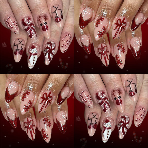 48 Pcs Press On Nails Xmas-4-48pcs