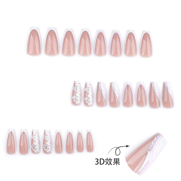 12 Sizes-24 Pcs Press On Nails JP3686