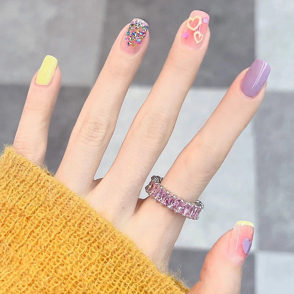 12 Sizes-24 Pcs Press On Nails R459