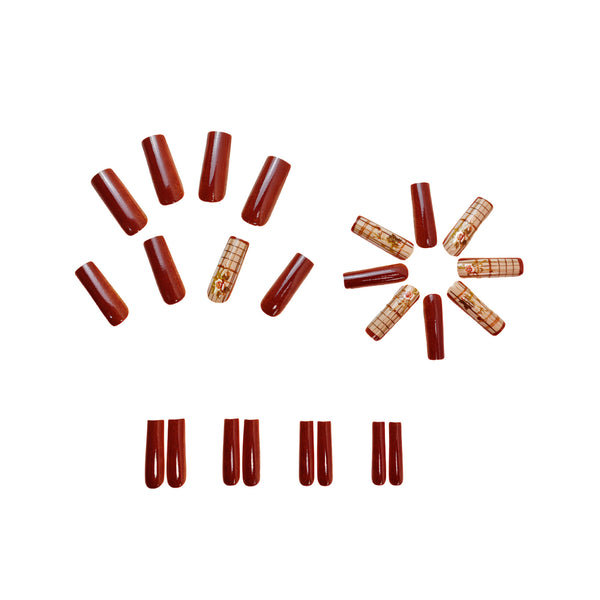12 Sizes-24 Pcs Press On Nails Y480