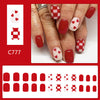 12 Sizes-24 Pcs Press On Nails C777