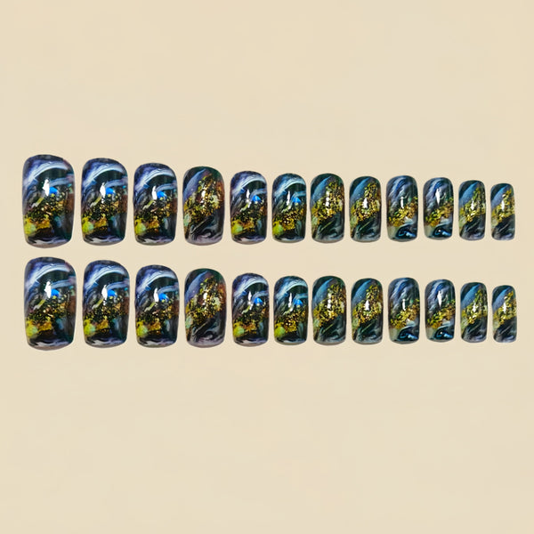 12 Sizes-24 Pcs Press On Nails Y1807
