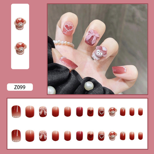 12 Sizes-24 Pcs Press On Nails Z082