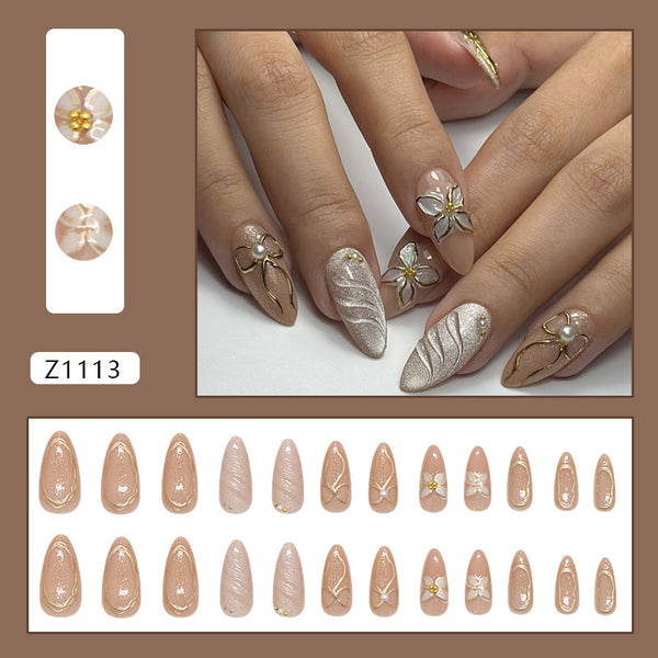 12 Sizes-24 Pcs Press On Nails Z1113