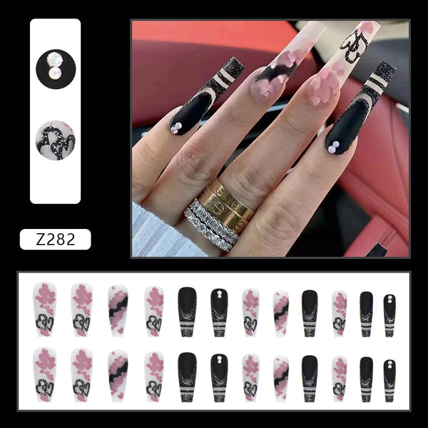 12 Sizes-24 Pcs Press On Nails Z282