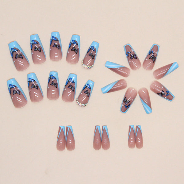 12 Sizes-24 Pcs Press On Nails Z668