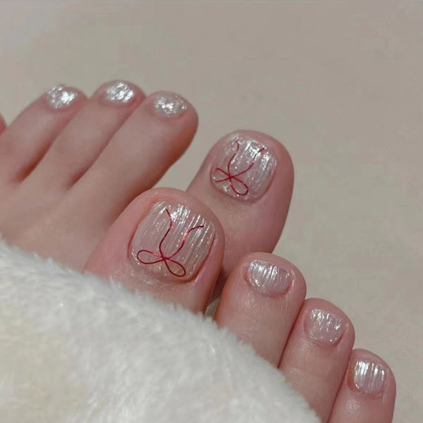 12 Sizes-24 Pcs Press On Nails F140