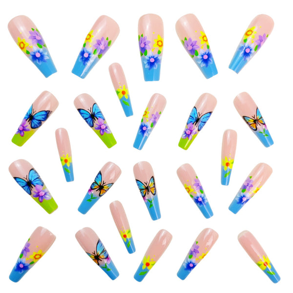 12 Sizes-24 Pcs Press On Nails Y651