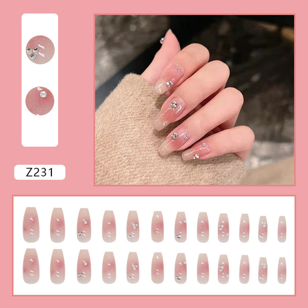 12 Sizes-24 Pcs Press On Nails Z231