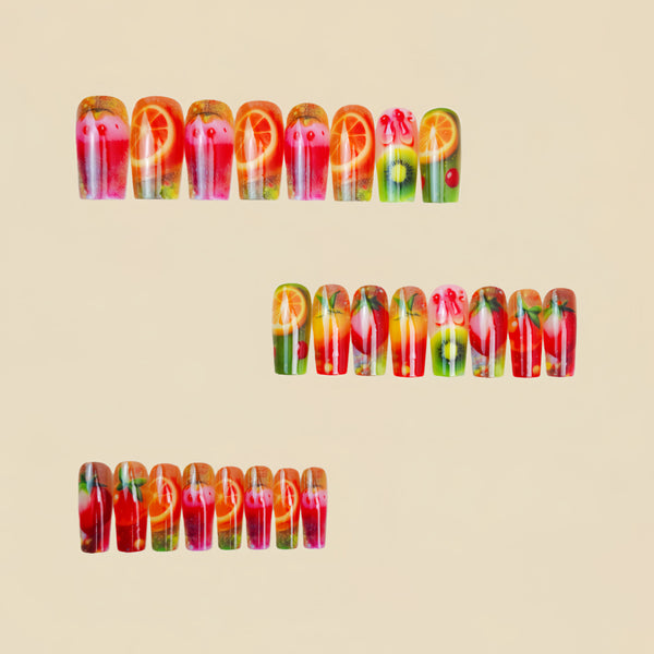 12 Sizes-24 Pcs Press On Nails Y1721