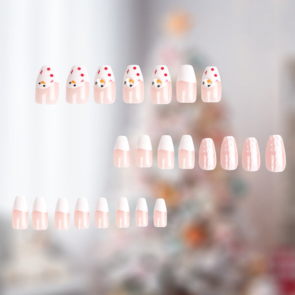 12 Sizes-24 Pcs Press On Nails JP2685