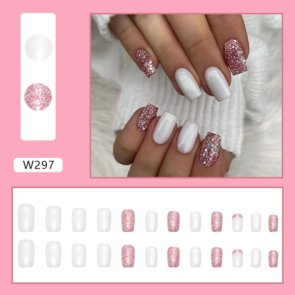 12 Sizes-24 Pcs Press On Nails W297