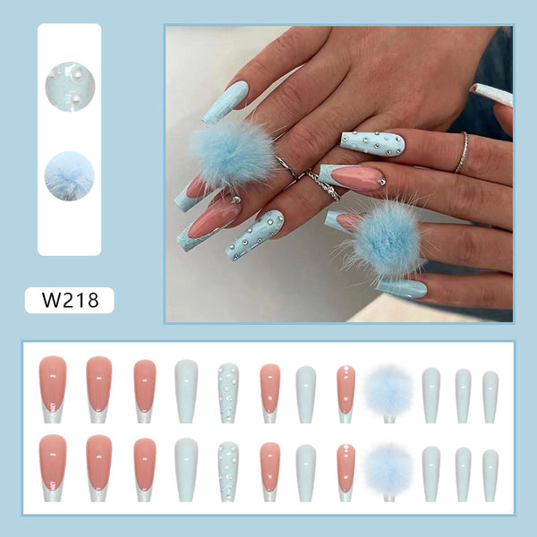 12 Sizes-24 Pcs Press On Nails W218