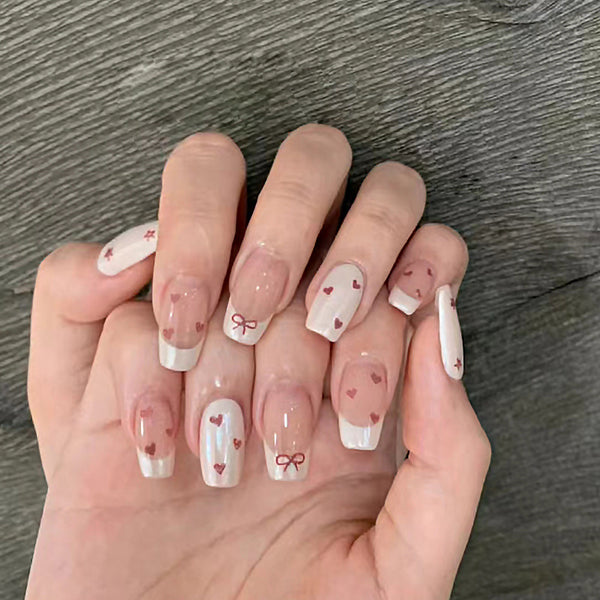 12 Sizes-24 Pcs Press On Nails R863