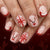 12 Sizes-24 Pcs Press On Nails C1250