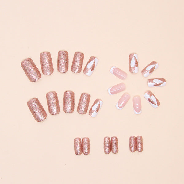 12 Sizes-24 Pcs Press On Nails W1516