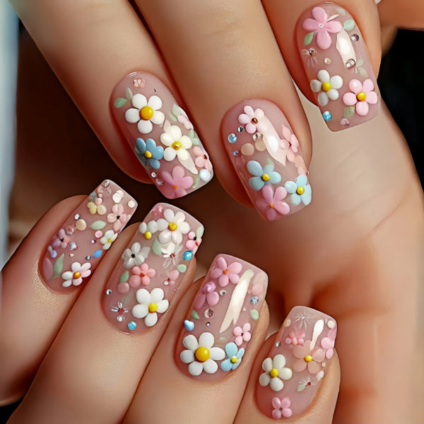 12 Sizes-24 Pcs Press On Nails Y1094