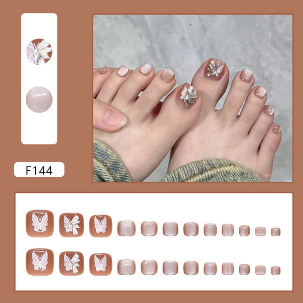 12 Sizes-24 Pcs Press On Nails F144