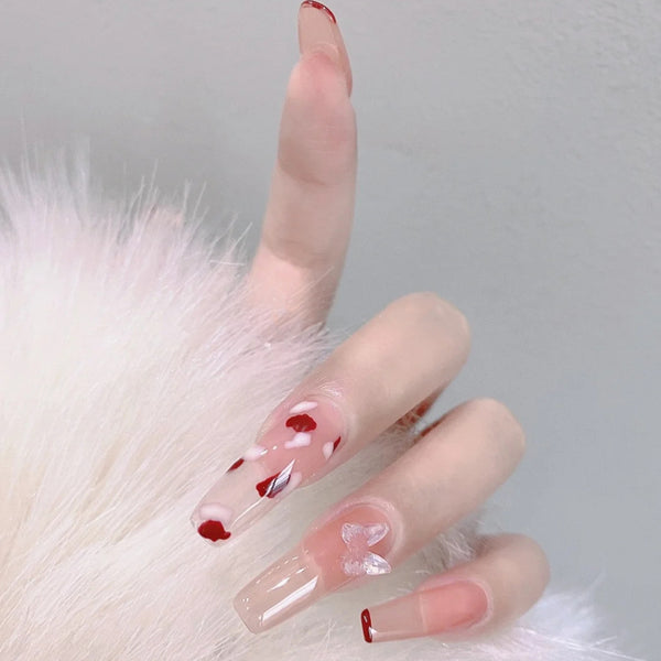 12 Sizes-24 Pcs Press On Nails Z044
