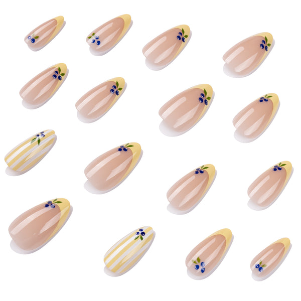 12 Sizes-24 Pcs Press On Nails JP4389