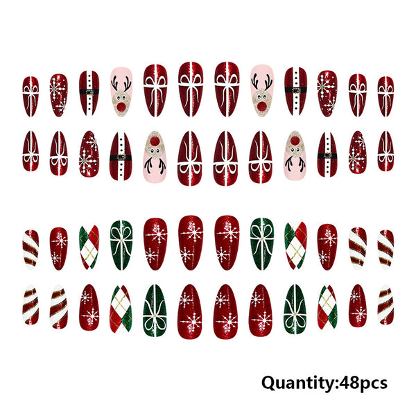 Christmas Press On Nails-2 Sets Mixed Pack (48PCS Total) xmas-10