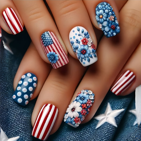 12 Sizes-24 Pcs Press On Nails Y654