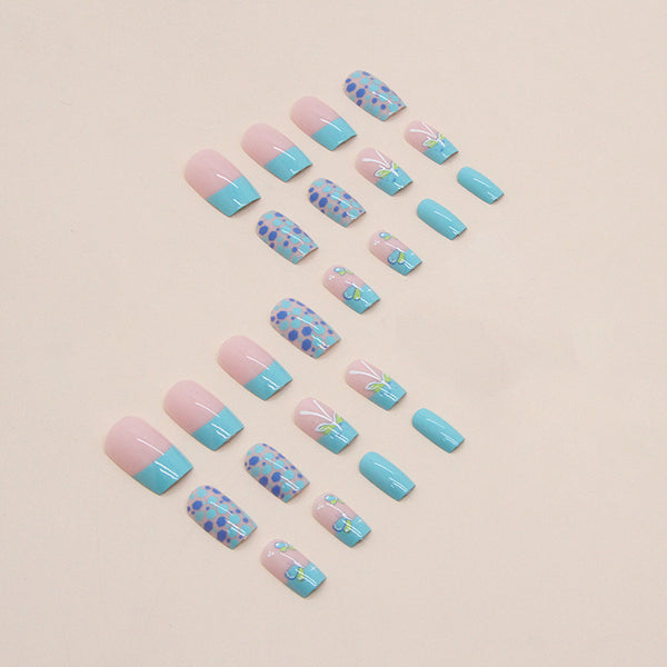 12 Sizes-24 Pcs Press On Nails W508