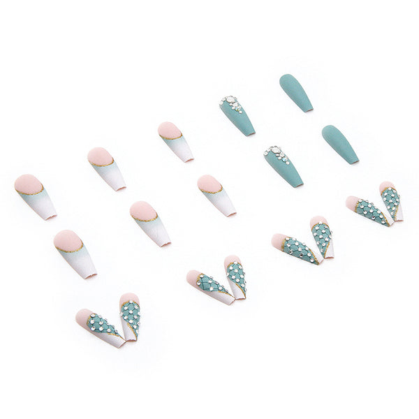 12 Sizes-24 Pcs Press On Nails Z335