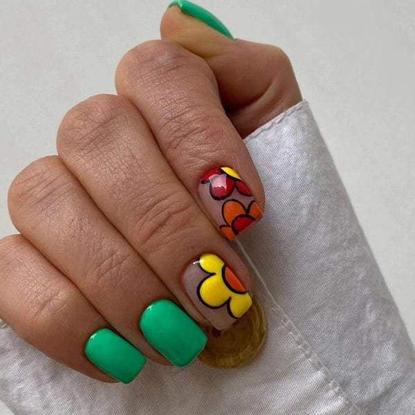 12 Sizes-24 Pcs Press On Nails W708