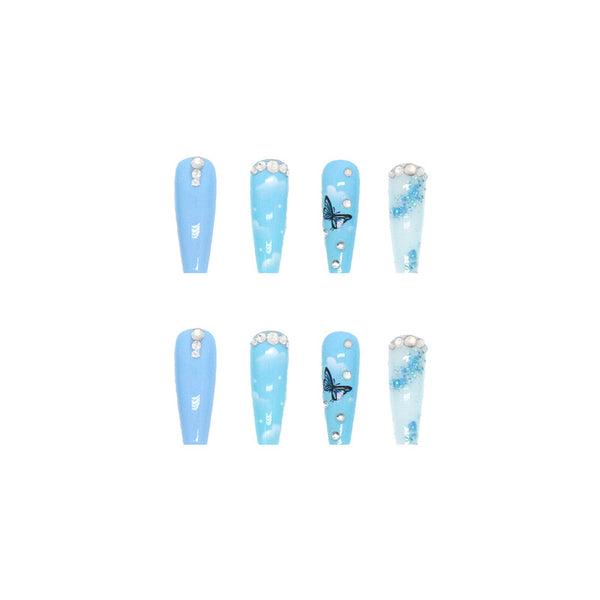 12 Sizes-24 Pcs Press On Nails W222