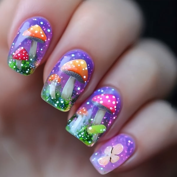 12 Sizes-24 Pcs Press On Nails Y1302