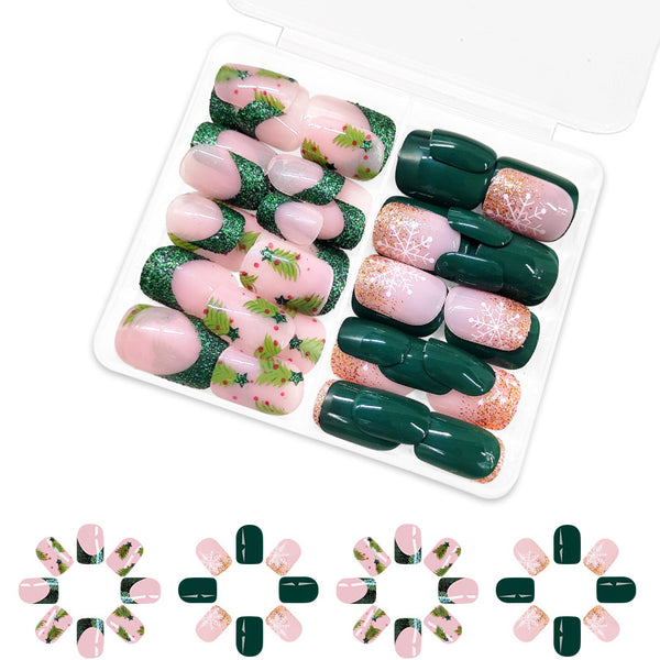48 Pcs Press On Nails Xmas-7-48pcs-b
