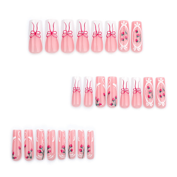 12 Sizes-24 Pcs Press On Nails JP3534