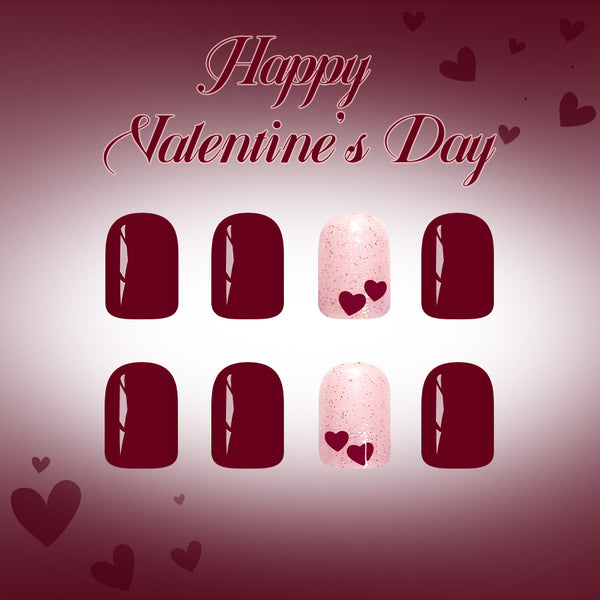 12 Sizes-24 Pcs Press On Nails C1467