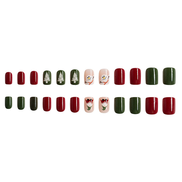 12 Sizes-24 Pcs Press On Nails C054