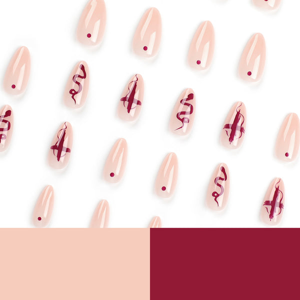 12 Sizes-24 Pcs Press On Nails JP2857