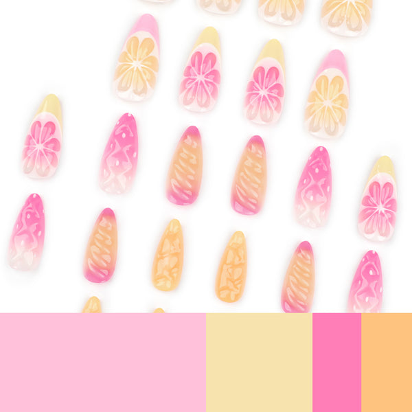 12 Sizes-24 Pcs Press On Nails JP3649