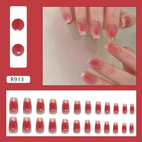 12 Sizes-24 Pcs Press On Nails R913