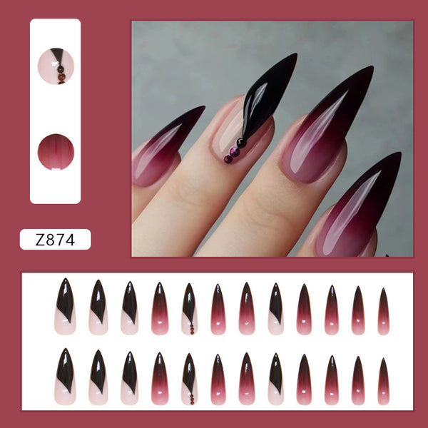12 Sizes-24 Pcs Press On Nails Z874