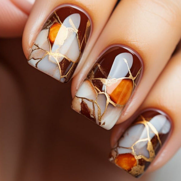 12 Sizes-24 Pcs Press On Nails Y1795