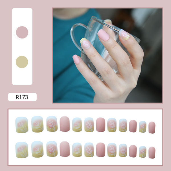12 Sizes-24 Pcs Press On Nails R161