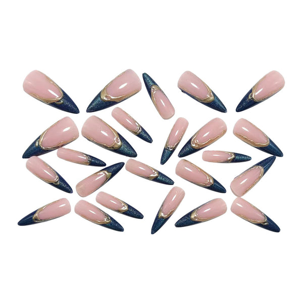 12 Sizes-24 Pcs Press On Nails Y1735