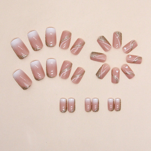 12 Sizes-24 Pcs Press On Nails W1351