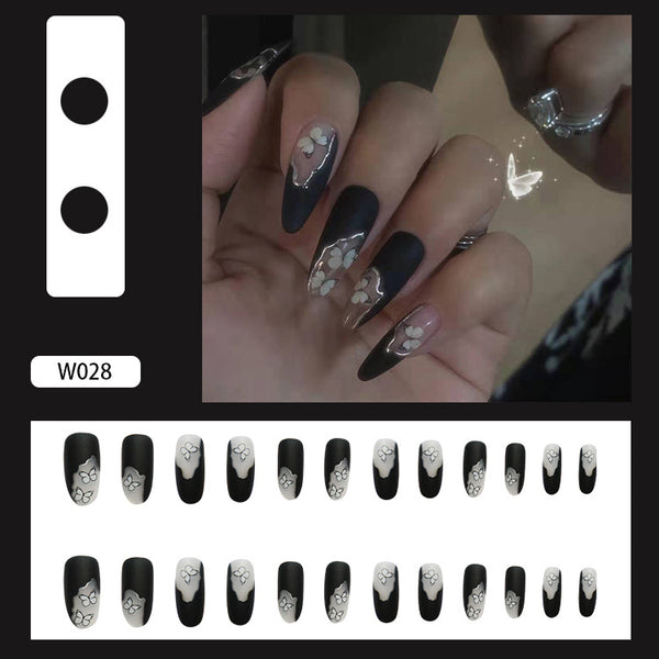 12 Sizes-24 Pcs Press On Nails W001