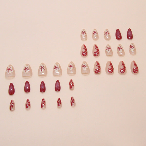 12 Sizes-24 Pcs Press On Nails W1747