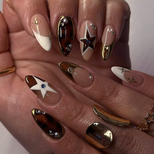 12 Sizes-24 Pcs Press On Nails JP4093