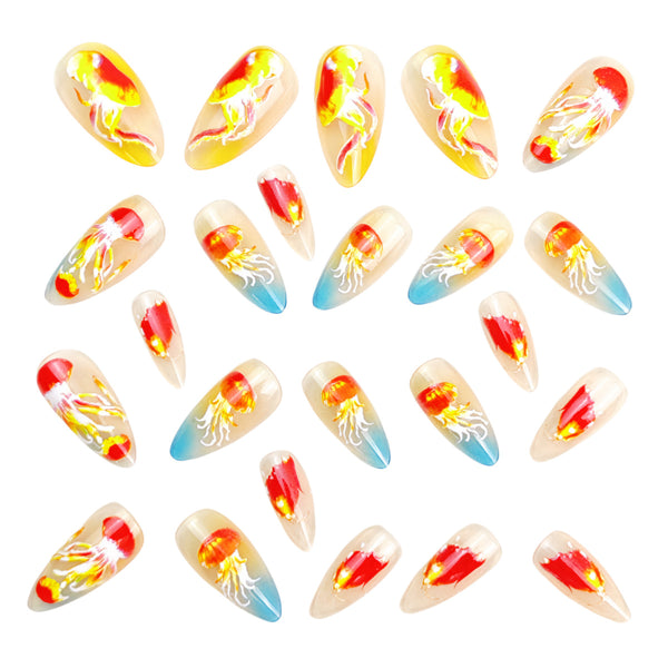 12 Sizes-24 Pcs Press On Nails Y1109