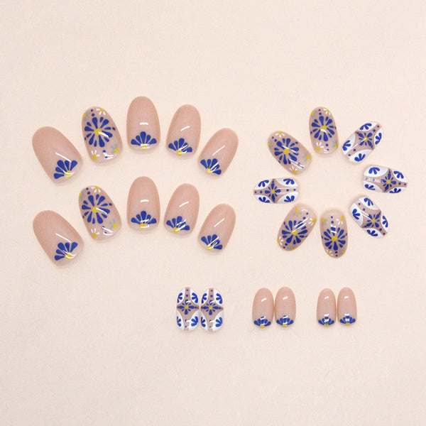 12 Sizes-24 Pcs Press On Nails W1185